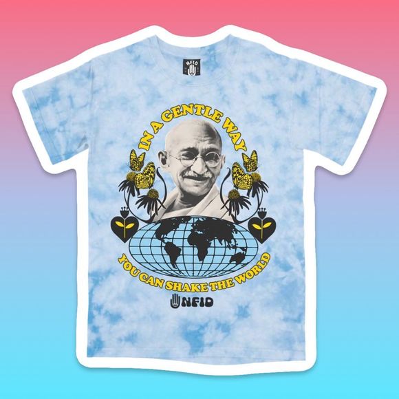NFID Other - NFID GHANDI SHAKE THE WORLD T-SHIRT IN tie dye / size large